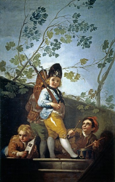 Muchachos jugando a soldados de Francisco de Goya